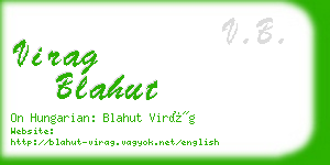 virag blahut business card